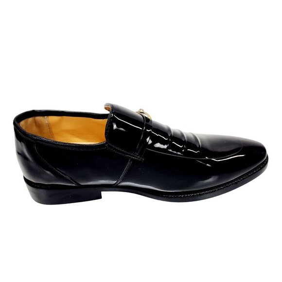 Men's patent Leather Lined Dress Oxfords Derby Formal Shoes Size 43/ US 9.5 - Picture 5 of 14